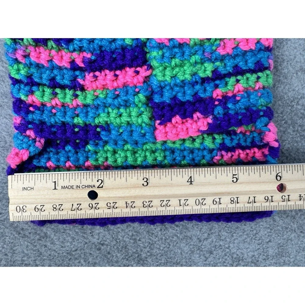 Dog Sweater Small Purple Pink Green Crochet‎ Handmade